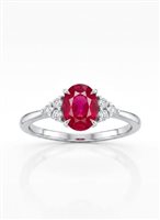 Ringe Donna Oro Dame in Weißgold Rubini+Diamanti LAR12686.003